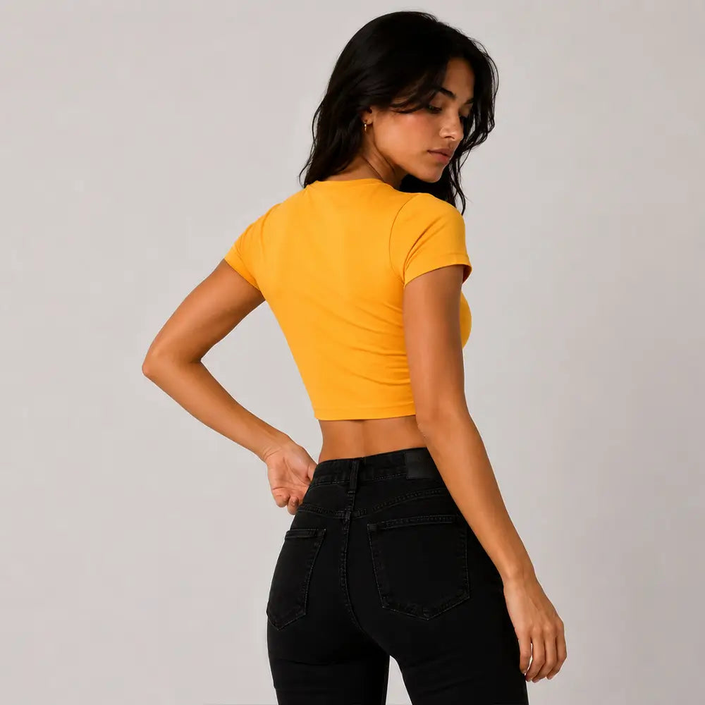 Mango Baby Tee Crop Top for Women
